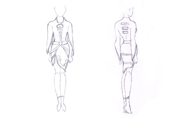 female dress sketch