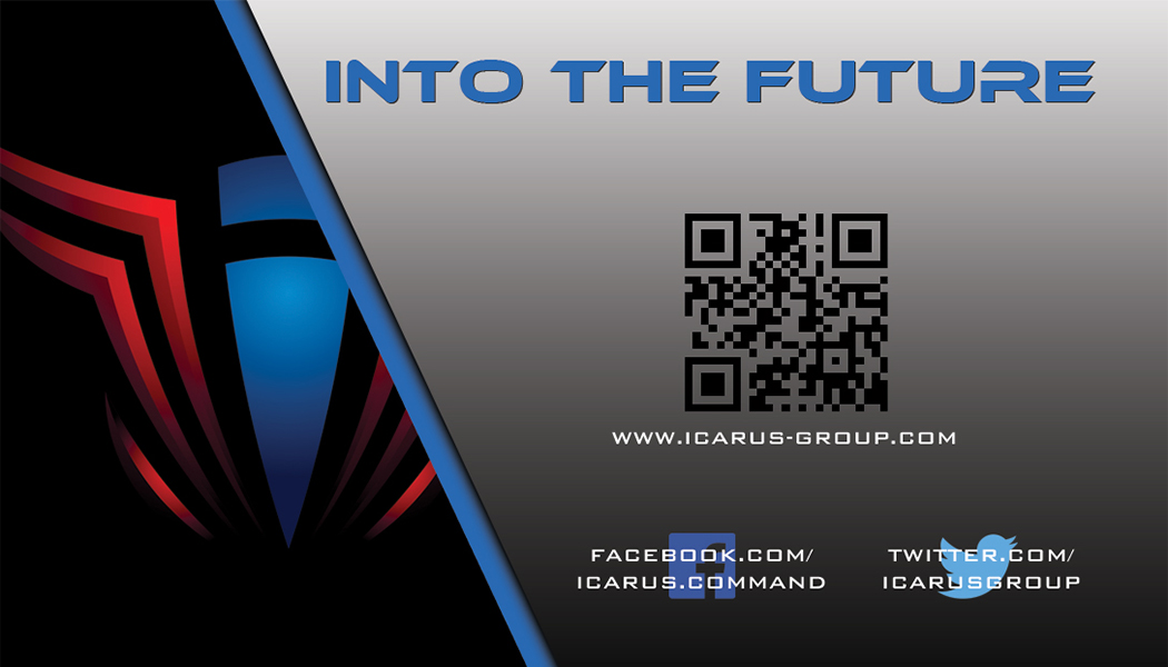 icarus business card back