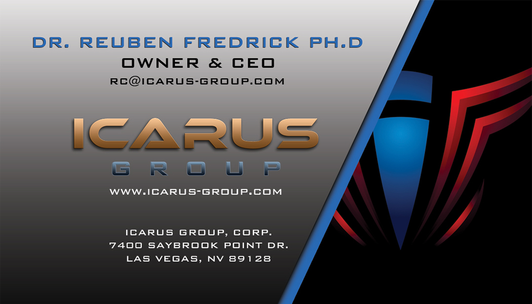 icarus business card front